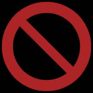 Prohibition Sign Redand Black PNG image with transparent background