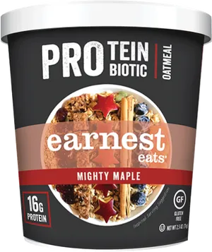 Protein Biotic Oatmeal Mighty Maple PNG Image