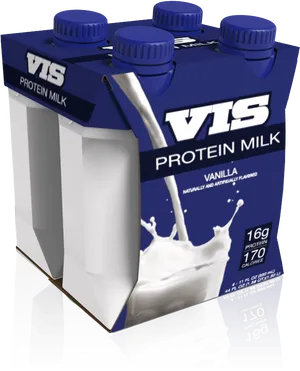 Protein Milk Carton Vanilla Flavor PNG Image