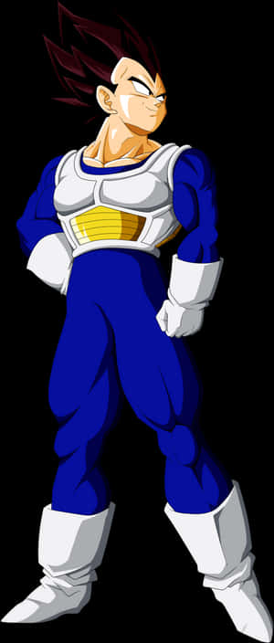 Proud Saiyan Prince Vegeta PNG image with transparent background