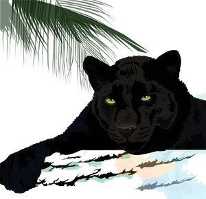 Prowling_ Black_ Panther_ Vector PNG Image