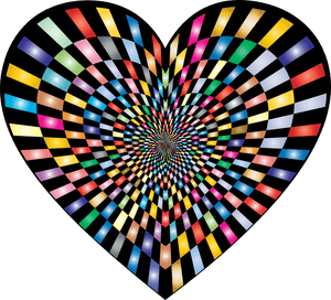 Psychedelic-art - Optical Illusions Art Heart, HD Png Download PNG image with transparent background