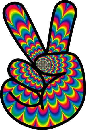 Psychedelic Flower Patterns PNG Image