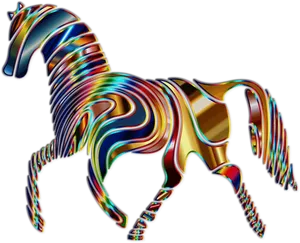 Psychedelic Horse Artwork PNG Image