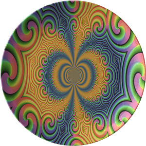 Psychedelic Pattern Plate PNG