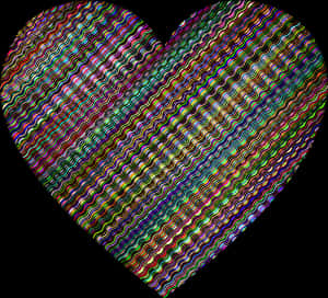 Psychedelic_ Wave_ Heart_ Pattern PNG with transparent background