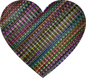 Psychedelic_ Wave_ Heart_ Pattern PNG Image