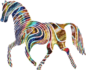 Horse Like Mammal,zebra,mammal - Psychedelic Horses, HD Png Download PNG image with transparent background