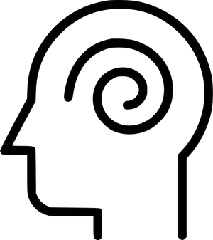 Psychology Conceptual Spiral Mind Icon PNG Image