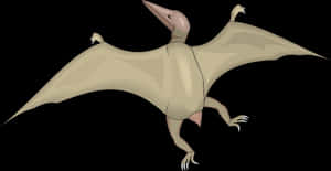 Pterosaur Illustration PNG with transparent background