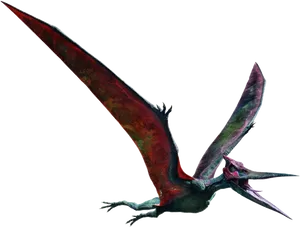 Pterosaur In Flight PNG Image