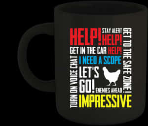 Pub G Themed Mugwith Common Phrases PNG image with transparent background