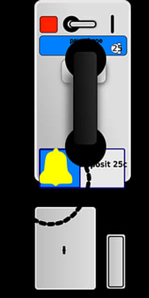 Public Payphone Graphic PNG with transparent background