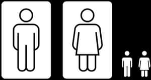 Public Restroom Gender Signs PNG image with transparent background