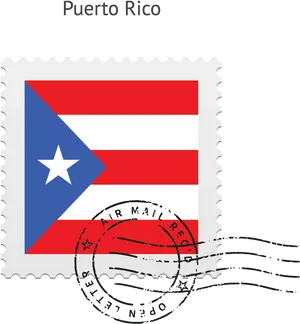 Puerto Rico Flag Stamp PNG Image