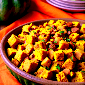 Pumpkin Cornbread Stuffing PNG uww PNG with transparent background