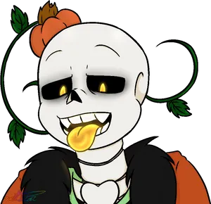 Pumpkin Head Sans Artwork PNG Image