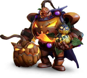 Pumpkin King Fantasy Artwork PNG Image