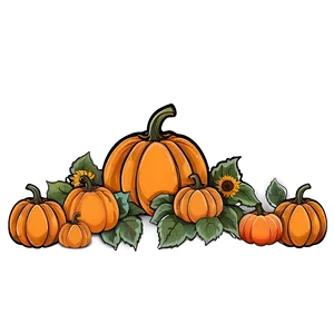 Pumpkin Patch And Sunflower Field Png Ati63 PNG Image