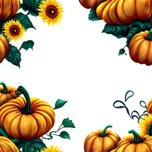 Pumpkin Patch And Sunflower Field Png Rms59 PNG Image