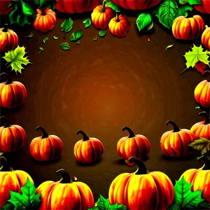 Pumpkin Patch With Autumn Leaves Png 16 PNG Image