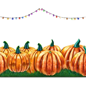 Pumpkin Patch With Festive Lights Png 69 PNG Image