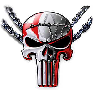 Punisher Skull with Chains PNG 06252024 PNG
