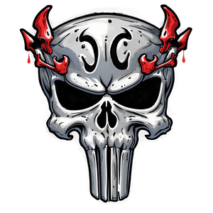 Punisher Skull with Crown PNG qoh13 PNG with transparent background