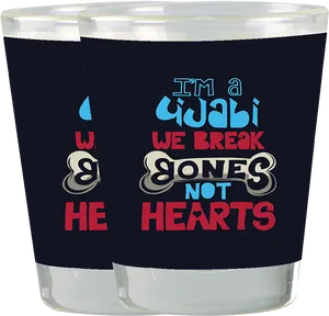 Punjabi Slogan Glass Tumblers PNG Image