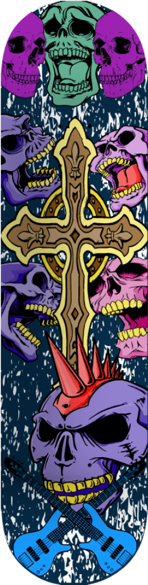 Punk Rock Skateboard - Skateboard Deck, HD Png Download PNG image with transparent background