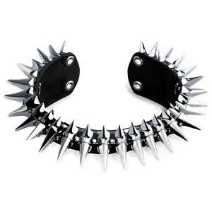 Punk Spiked Choker Necklace Png 06282024 PNG Image