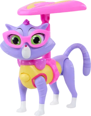 Puppy Dog Pals Hissy Figure With Helicopter Gear PNG Image