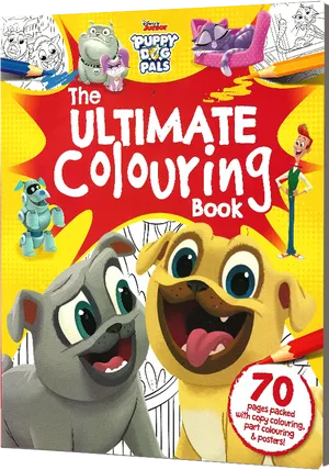 Puppy Dog Pals Ultimate Colouring Book Cover PNG Image