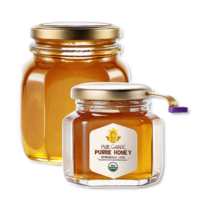 Pure Organic Honey Jar PNG iqw PNG with transparent background