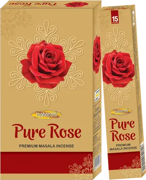 Pure Rose Incense Sticks Packaging PNG Image