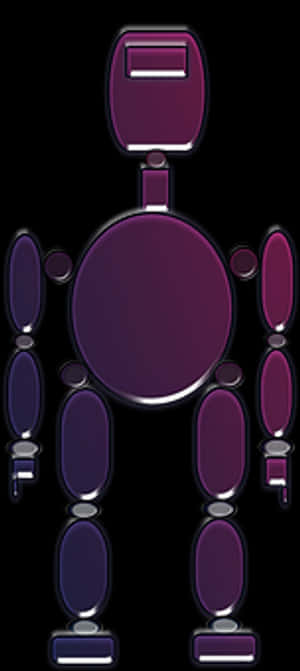 Purple Abstract Robot Design PNG image with transparent background