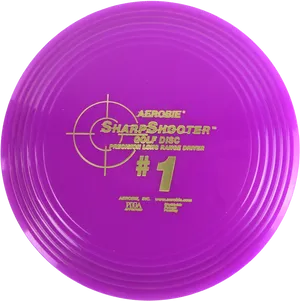 Purple Aerobie Sharpshooter Golf Disc PNG Image