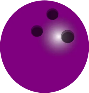 Purple Bowling Ball Illustration PNG Image