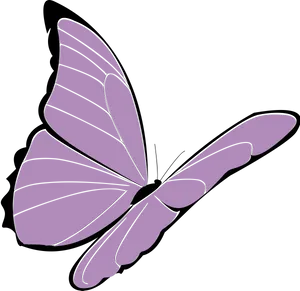 Purple Butterfly Illustration.png PNG Image