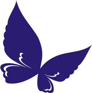 Purple Butterfly Silhouette PNG Image