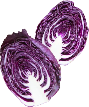 Purple Cabbage Halves PNG Image