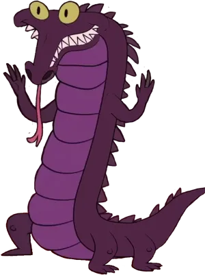 Purple_ Cartoon_ Dragon_ Character PNG Image