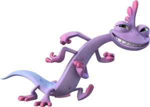 Purple Cartoon Monster Happy PNG Image