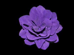 Purple Corrugated Paper Flower Art PNG image with transparent background