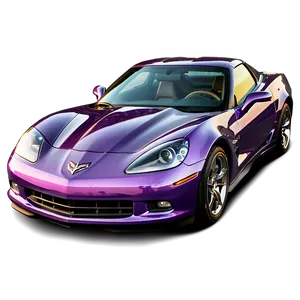 Purple Corvette Png Kow PNG Image