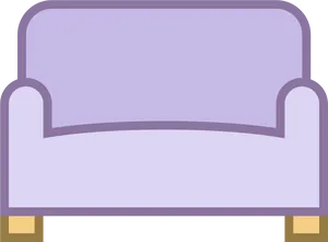 Purple Couch Clipart PNG Image