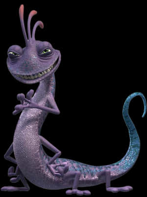 Purple Creature Smiling Transparent Background PNG image with transparent background