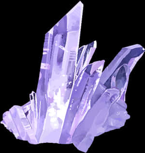 Purple Crystal Cluster Illustration PNG image with transparent background