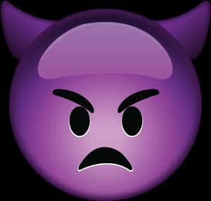 Purple Devil Emoji Angry Expression PNG