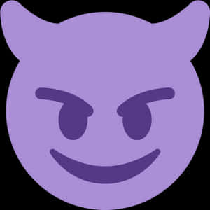 Purple Devil Emoji Smirk PNG